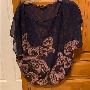 Guess sheer purple blouse- barely worn!